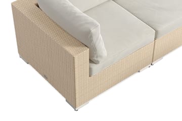 Bahamas utomhus hörnsoffa 8-sits vändbar med fåtölj och bord med hylla - Beige - Utemöbler & utemiljö - Loungemöbler - Loungeset & loungegrupp