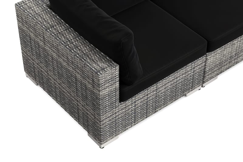 Bahamas utomhus hörnsoffa 8-sits vändbar med fåtölj och bord med hylla - Grå - Utemöbler & utemiljö - Loungemöbler - Loungeset & loungegrupp