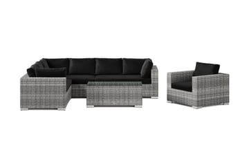 Bahamas utomhus L-soffa vänster 7-sits med fåtölj och bord - Grå - Utemöbler & utemiljö - Loungemöbler - Loungeset & loungegrupp