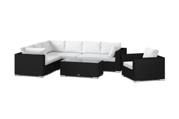 Bahamas utomhus L-soffa vänster 7-sits med fåtölj och bord