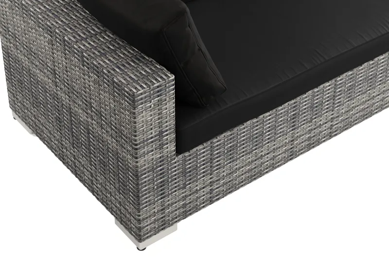 Bahamas utomhus L-soffa vänster 8-sits med fåtölj och bord med hylla - Grå - Utemöbler & utemiljö - Loungemöbler - Loungeset & loungegrupp