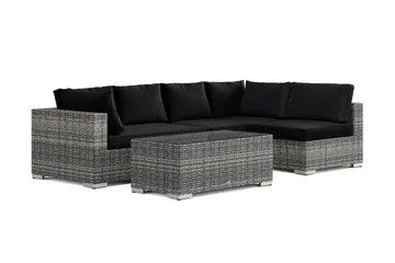 Bahamas utomhus loungegrupp 5-sits med vändbar schäslong och bord - Grå - Utemöbler & utemiljö - Loungemöbler - Loungeset & loungegrupp