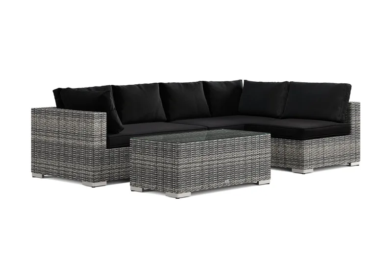 Bahamas utomhus loungegrupp 5-sits med vändbar schäslong och bord - Grå - Utemöbler & utemiljö - Loungemöbler - Loungeset & loungegrupp