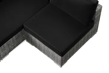 Bahamas utomhus loungegrupp 6-sits med vändbar schäslong och bord - Grå - Utemöbler & utemiljö - Loungemöbler - Loungeset & loungegrupp