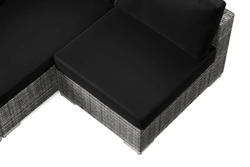 Bahamas utomhus loungegrupp 6-sits med vändbar schäslong och bord - Grå - Utemöbler & utemiljö - Loungemöbler - Loungeset & loungegrupp