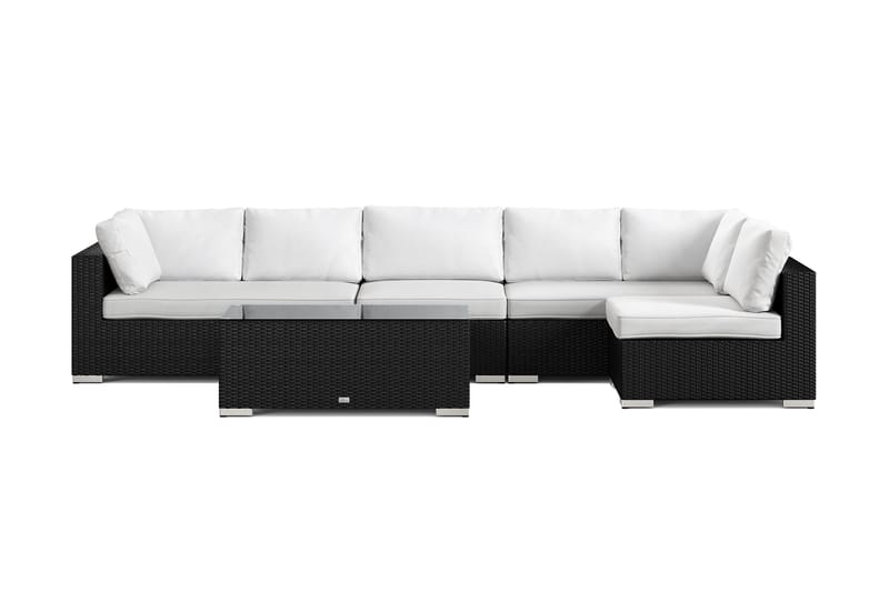 Bahamas utomhus loungegrupp 6-sits med vändbar schäslong och bord - Svart - Utemöbler & utemiljö - Loungemöbler - Loungeset & loungegrupp