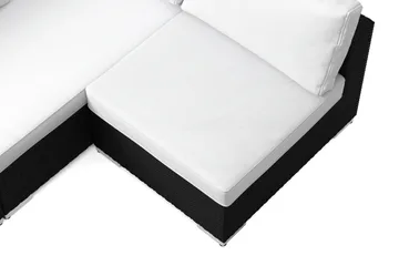 Bahamas utomhus loungegrupp 6-sits med vändbar schäslong och bord - Svart - Utemöbler & utemiljö - Loungemöbler - Loungeset & loungegrupp