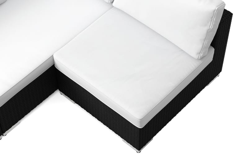 Bahamas utomhus loungegrupp 6-sits med vändbar schäslong och bord - Svart - Utemöbler & utemiljö - Loungemöbler - Loungeset & loungegrupp