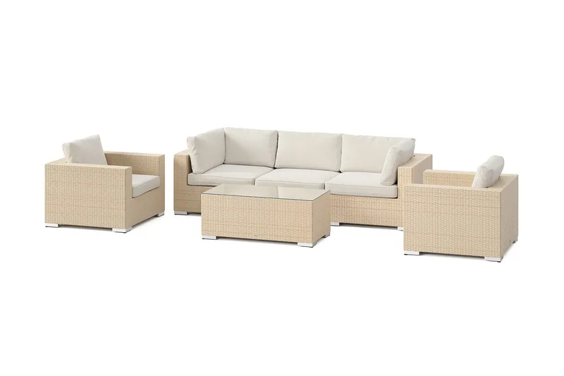 Bahamas utomhus soffgrupp 5-sits med två fåtöljer och bord, Sand