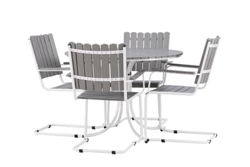 Holmsund Balkonggrupp 4-sits - Grå/Vit - Utemöbler & utemiljö - Utegrupp - Cafegrupp & cafeset