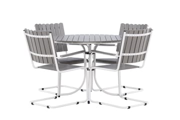 Holmsund Balkonggrupp 4-sits - Grå/Vit - Utemöbler & utemiljö - Utegrupp - Cafegrupp & cafeset