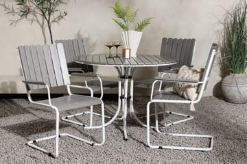 Holmsund Balkonggrupp 4-sits - Grå/Vit - Utemöbler & utemiljö - Utegrupp - Cafegrupp & cafeset