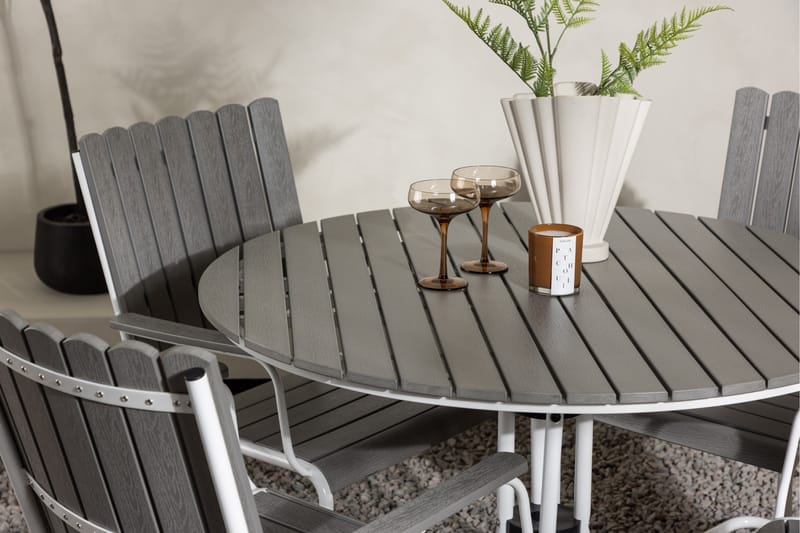 Holmsund Balkonggrupp 4-sits - Grå/Vit - Utemöbler & utemiljö - Utegrupp - Cafegrupp & cafeset