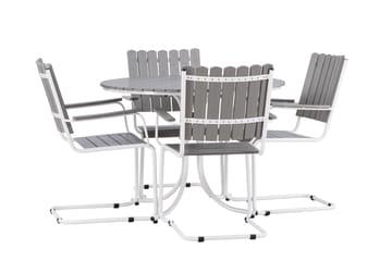 Holmsund Balkonggrupp 4-sits - Grå/Vit - Utemöbler & utemiljö - Utegrupp - Cafegrupp & cafeset
