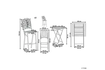 Baruppsättning Bormio - Utemöbler & utemiljö - Utegrupp - Cafegrupp & cafeset