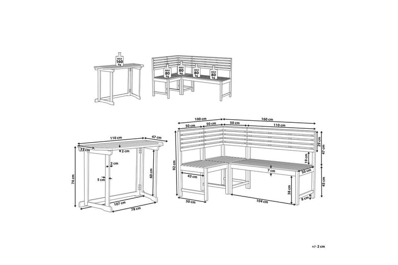 Bistro-set Treia - Utemöbler & utemiljö - Utegrupp - Cafegrupp & cafeset