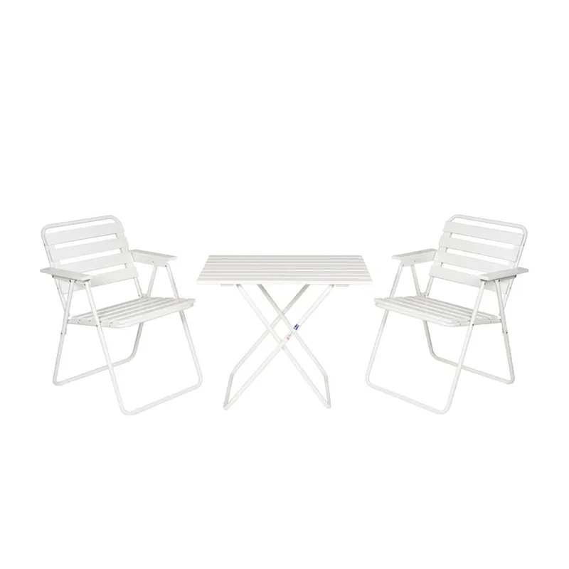 Bordsgruppset Varax Retro 401 + 2 st 305 Vit, Vit