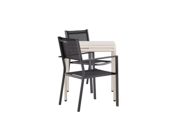 Borneo Matgrupp Utomhus + 2 Copacabana Utestolar - Beige - Utemöbler & utemiljö - Utegrupp - Matgrupp utomhus