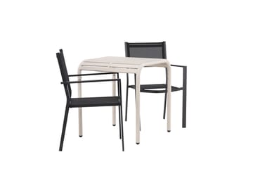 Borneo Matgrupp Utomhus + 2 Copacabana Utestolar - Beige - Utemöbler & utemiljö - Utegrupp - Matgrupp utomhus