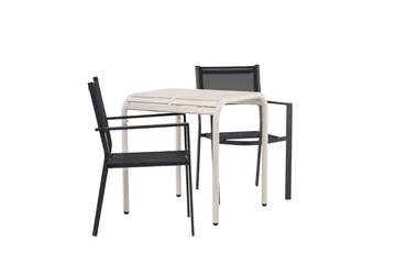 Borneo Matgrupp Utomhus + 2 Copacabana Utestolar - Beige - Utemöbler & utemiljö - Utegrupp - Matgrupp utomhus