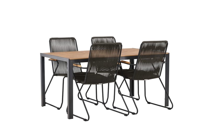 Break Matbord Utomhus 150 cm med 4 Bois Karmstol - Utemöbler & utemiljö - Utegrupp - Matgrupp utomhus
