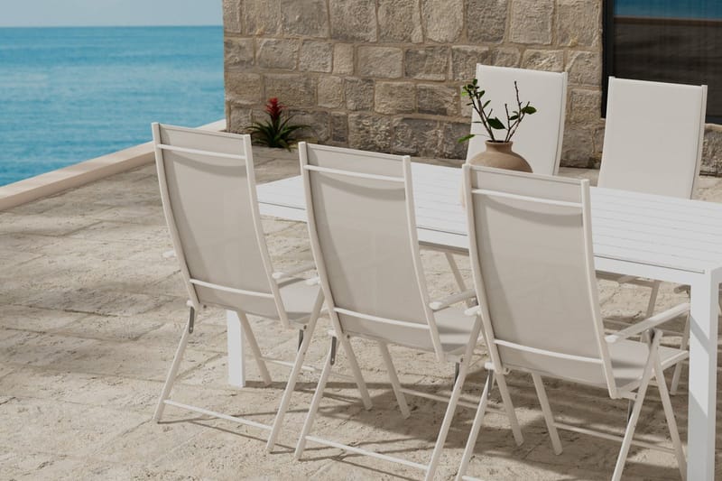 Break Matbord Utomhus 90x205 cm med 6 Levanzo Karmstol - Utemöbler & utemiljö - Utegrupp - Matgrupp utomhus