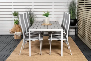 Break Matgrupp Utomhus 205 cm + 6 st Copacabana Reclinerstol Utomhusar - Grå /Vit - Utemöbler & utemiljö - Utegrupp - Matgrupp utomhus