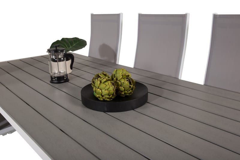 Break Matgrupp Utomhus 205 cm + 6 st Copacabana Reclinerstol Utomhusar - Grå /Vit - Utemöbler & utemiljö - Utegrupp - Matgrupp utomhus