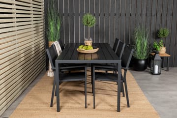 Break Matgrupp Utomhus 205 cm Rektangulär med 6 Copacabana Utestolar - Svart - Utemöbler & utemiljö - Utegrupp - Matgrupp utomhus