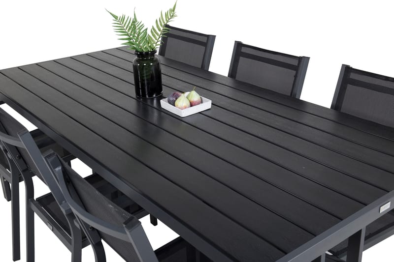 Break Matgrupp Utomhus 205 cm Rektangulär med 6 Copacabana Utestolar - Svart - Utemöbler & utemiljö - Utegrupp - Matgrupp utomhus