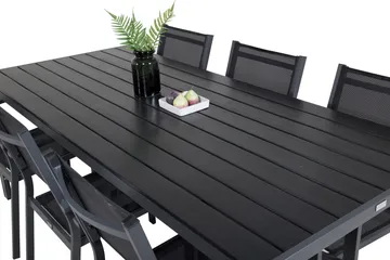 Break Matgrupp Utomhus 205 cm Rektangulär med 6 Copacabana Utestolar - Svart - Utemöbler & utemiljö - Utegrupp - Matgrupp utomhus