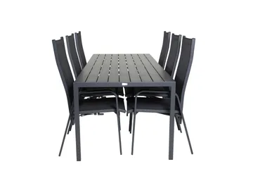 Break Matgrupp Utomhus inkl 6 Copacabana Karmstolar Utomhus - Polywood/Svart - Utemöbler & utemiljö - Utegrupp - Matgrupp utomhus