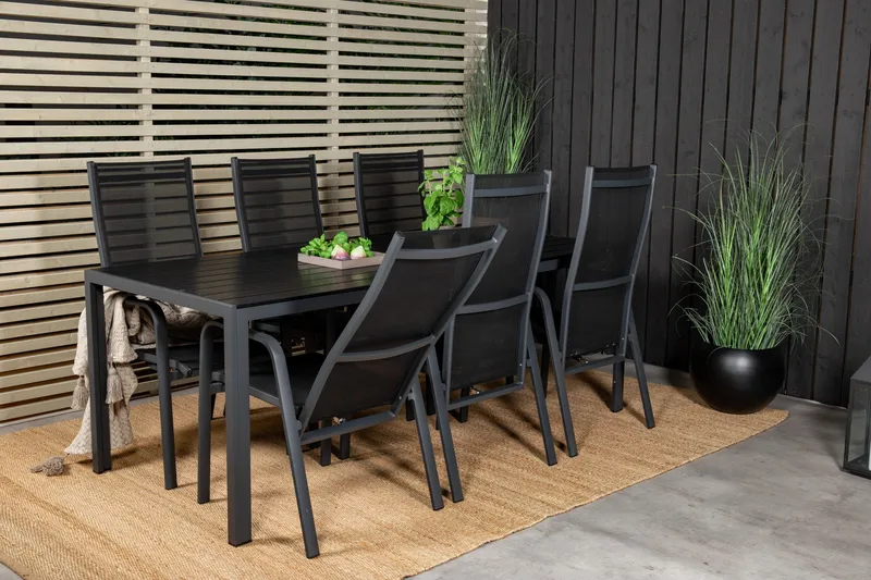 Break Matgrupp Utomhus inkl 6 Copacabana Karmstolar Utomhus - Polywood/Svart - Utemöbler & utemiljö - Utegrupp - Matgrupp utomhus