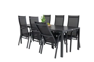 Break Matgrupp Utomhus inkl 6 Copacabana Karmstolar Utomhus - Polywood/Svart - Utemöbler & utemiljö - Utegrupp - Matgrupp utomhus