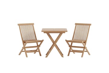 Cafébord Kenya 70 cm Utomhus med 2 Kenya Utestol Hopfällbar - Utemöbler & utemiljö - Utegrupp - Cafegrupp & cafeset