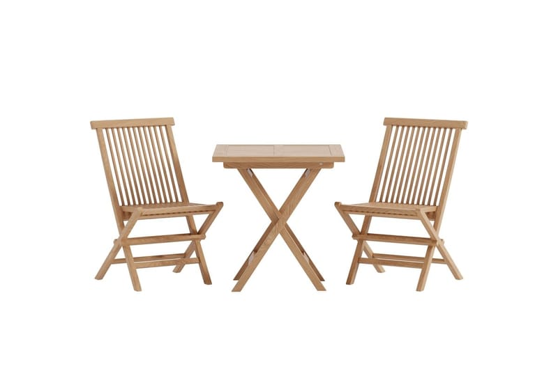 Cafébord Kenya 70 cm Utomhus med 2 Kenya Utestol Hopfällbar - Utemöbler & utemiljö - Utegrupp - Cafegrupp & cafeset