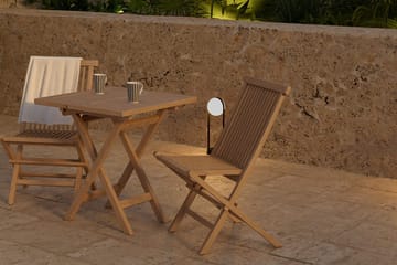 Cafébord Kenya 70 cm Utomhus med 2 Kenya Utestol Hopfällbar - Utemöbler & utemiljö - Utegrupp - Cafegrupp & cafeset