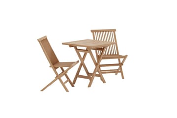 Cafébord Kenya 70 cm Utomhus med 2 Kenya Utestol Hopfällbar - Utemöbler & utemiljö - Utegrupp - Cafegrupp & cafeset