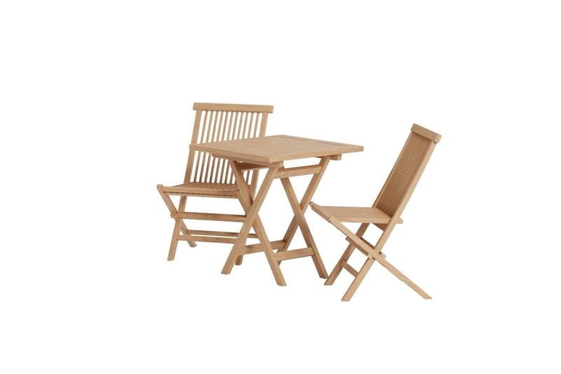 Cafébord Kenya 70 cm Utomhus med 2 Kenya Utestol Hopfällbar - Utemöbler & utemiljö - Utegrupp - Cafegrupp & cafeset