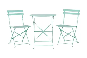 Alatri Balkongset 60 cm + 2 Utestolar - Mintgrön - Utemöbler & utemiljö - Utegrupp - Cafegrupp & cafeset