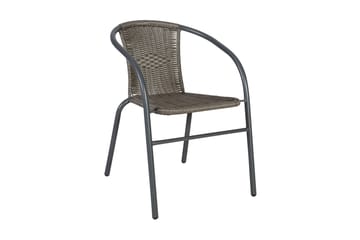 Balkong set BISTRO Utebord och 2 Utestolar D60xH70 grå - Utemöbler & utemiljö - Utegrupp - Cafegrupp & cafeset