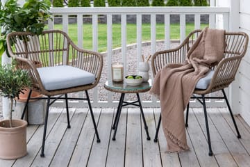 Balkonggrupp Viga 2-sits Svart - Venture Home - Utemöbler & utemiljö - Utegrupp - Cafegrupp & cafeset