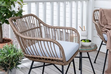 Balkonggrupp Viga 2-sits Svart - Venture Home - Utemöbler & utemiljö - Utegrupp - Cafegrupp & cafeset