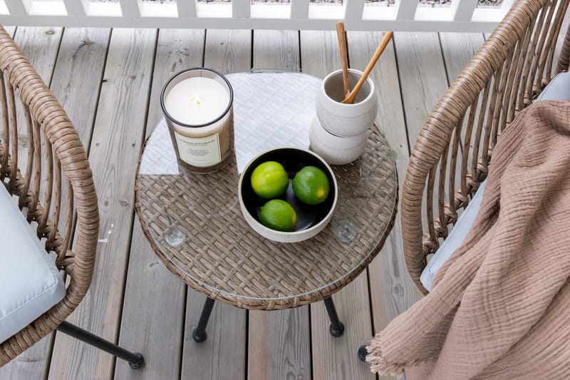 Balkonggrupp Viga 2-sits Svart - Venture Home - Utemöbler & utemiljö - Utegrupp - Cafegrupp & cafeset