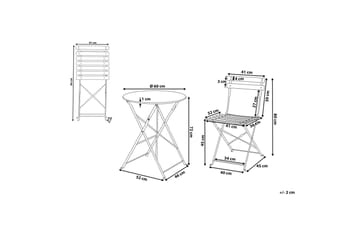 Balkongset Alatri 60 cm + 2 Utestolar - Mintgrön - Utemöbler & utemiljö - Utegrupp - Cafegrupp & cafeset