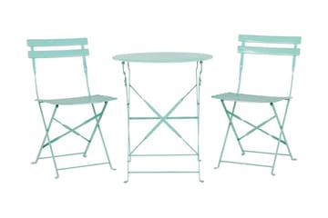 Balkongset Alatri 60 cm + 2 Utestolar - Mintgrön - Utemöbler & utemiljö - Utegrupp - Cafegrupp & cafeset