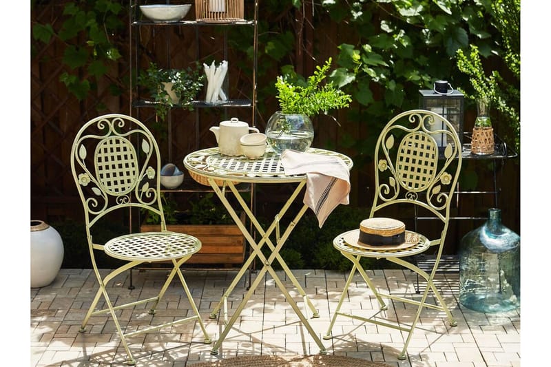 Balkongset av Utebord och 2 Utestolar ljusgrön BIVIO - Grön - Utemöbler & utemiljö - Utegrupp - Cafegrupp & cafeset