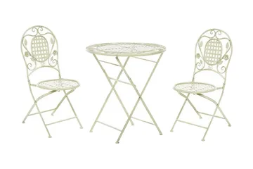 Balkongset av Utebord och 2 Utestolar ljusgrön BIVIO - Grön - Utemöbler & utemiljö - Utegrupp - Cafegrupp & cafeset