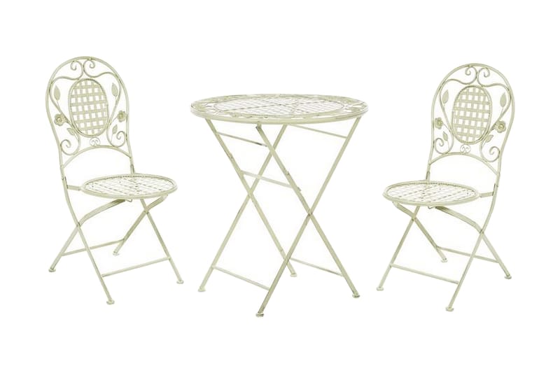 Balkongset av Utebord och 2 Utestolar ljusgrön BIVIO, Grön