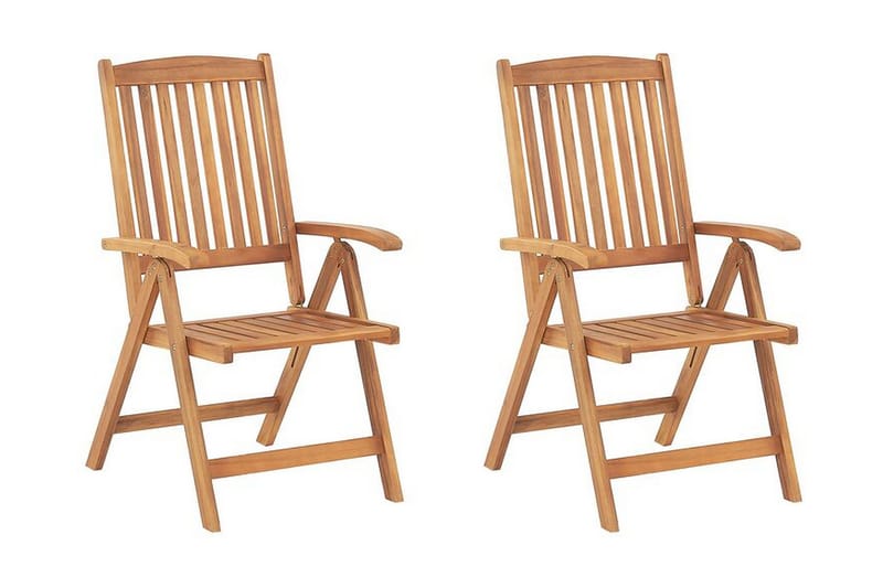 Balkongset av Utebord och 2 Utestolar röd JAVA - Trä/natur - Utemöbler & utemiljö - Utegrupp - Cafegrupp & cafeset